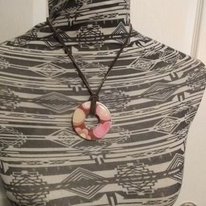 Vintage reversible washer necklace